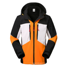Custom Best Outdoor Mens Waterproof Soft Shell Jacket Hooded Windproof Softshell Jacket for Running Fishing